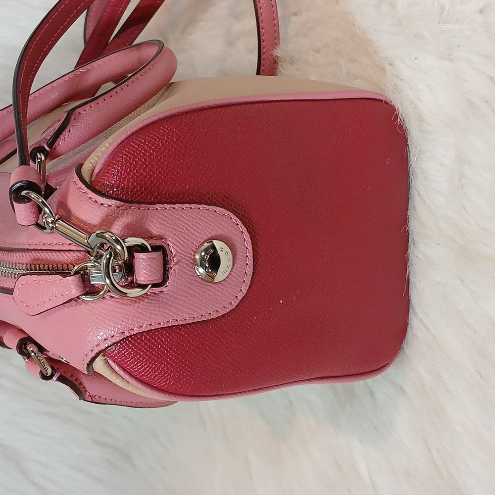 Coach Mini Bennett Satchel Pink and Cream Women's Handbag - Picture 4 of 10